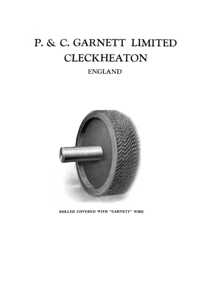 Garnett Wire – Its Uses and Application, Title page