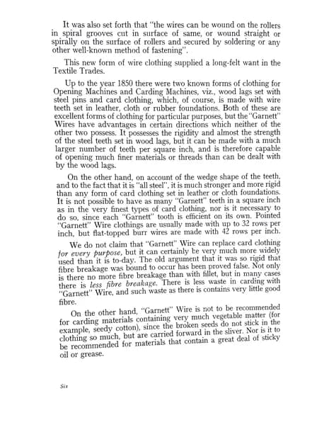 Garnett Wire – Its Uses and Application, Page 6