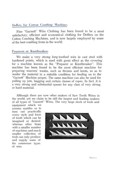 Garnett Wire – Its Uses and Application, Page 13