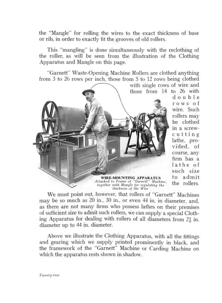 Garnett Wire – Its Uses and Application, Page 22