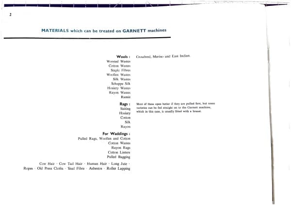 Garnett – opening cleaning and carding machinery, Page 2