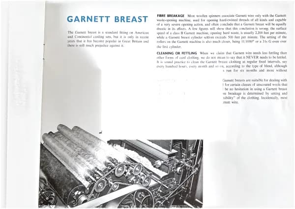 Garnett – opening cleaning and carding machinery, Page 13