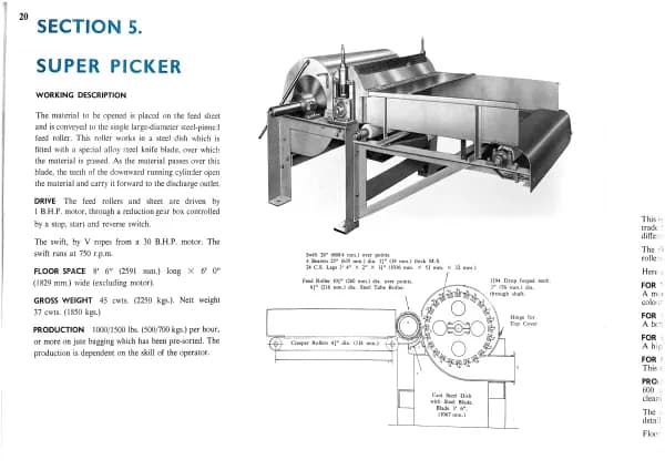 Garnett – opening cleaning and carding machinery, Page 20